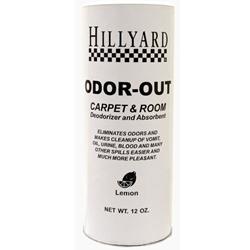 Hillyard, Odor-Out Carpet and Room Deodorizer and Absorbent, Lemon, 12 oz container, HIL15028, 12 per box, sold as each