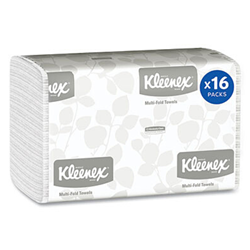 Kimberly Clark, Kleenex, Multifold Hand Towels, White, KCC01890, 16 packs per case, sold per case