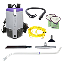 ProTeam, Super Coach 6 Pro Backpack Vacuum, Contains Attachment Kit 107099, 107307, sold as 1 unit