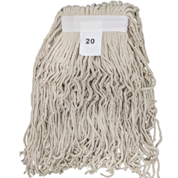 Golden Star, 8 Ply King Cotton Mop, White, 20 oz cut end, 1.25 in headband, AWM4020, 12 mops per case, sold as 1 mop