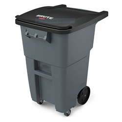Rubbermaid, Brute Rollout Container with Casters, Grey, RUB1971959, sold as each