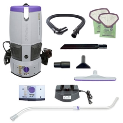Proteam, GoFree Flex Pro II, 12 Ah, 6 qt. Cordless Backpack Vacuum w/ Xover Multi-Surface Two-Piece Wand Tool Kit, 107650, sold as each