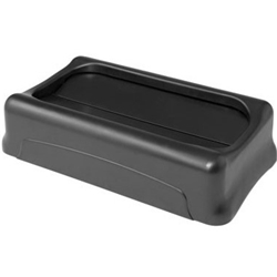 Rubbermaid, Waste Container Swing Lid, fits Slim Jim, black, RUB267360BK