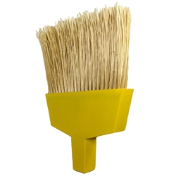Unisan, Yellow Angler Broom, plastic bristles, flagged with wood handle, UNS932A, 12 per case, sold each