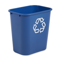 Rubbermaid, 7 gal, Deskside Recycling Container, Blue