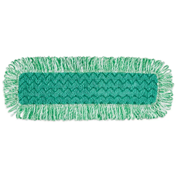 Rubbermaid, HYGEN Microfiber Dust Mop with Fringe, Green,  24 inch, RUBQ426GR, Sold as each.