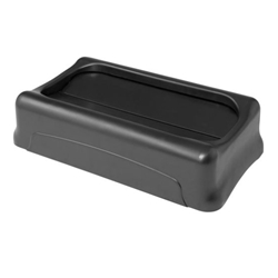 Rubbermaid, Waste Container Swing Lid, fits Slim Jim, black, RUB267360BK, sold as 1 lid