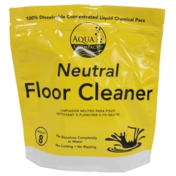 Aqua ChemPacs, Neutral Floor Cleaner, Jar of 20 Packets, 4-0198, sold as jar