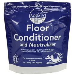 Aqua ChemPacs, Floor Conditioner/Neutralizer, Bag of 100 Packets, 4-0509, sold as bag