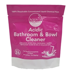 Aqua ChemPacs, Acidic Bathroom & Bowl Cleaner, Jar of 40 Packets, 4-2355, sold as jar