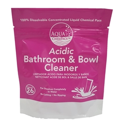 Aqua ChemPacs, Acidic Bathroom & Bowl Cleaner, Jar of 40 Packets, 4-2355, sold as jar