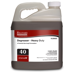 Hillyard, Arsenal One, Degreaser Heavy Duty #40, Dilution Control, HIL0084025, Four 2.5 liter bottles per case, sold as One 2.5 liter bottle.