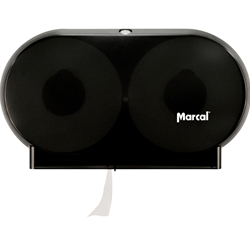 Marcal, Universal, Twin Jumbo Jr Toilet Paper Dispenser, Black, Each