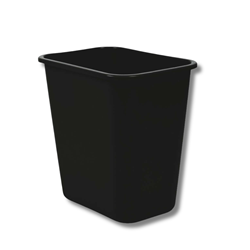 Hillyard, Tight Space, Trash Can, 7 Gal, Rectangle, Black, Each