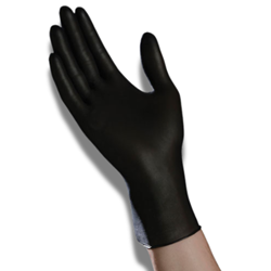 Tradex, Exam, Gloves, Nitrile, Small, 4 Mil, Black, 1 Box