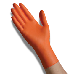 Tradex, Industrial, Gloves, Nitrile, Medium, 6 Mil, Orange, 1 Case