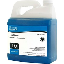 Hillyard, Arsenal One, Top Clean #10, Dilution Control, HIL0081025, Four 2.5 liter bottles per case, sold as One 2.5 liter bottl