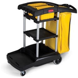 Rubbermaid, High Capacity Janitor Cart, Black, RUB9T72BK, sold as 1 cart