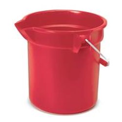 Rubbermaid, Mop Bucket, Red 10 qt, Heavy-duty thick wall construction, FG296300RED, sold as each