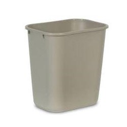 Rubbermaid, Waste Container, 28 quart rectangle, beige, lid sold separately, RUB2956BG, sold as 1 can