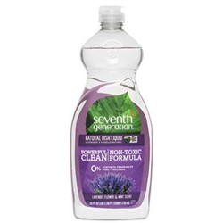 SEVENTH GENERATION, Natural Dishwashing Liquid, Lavender Floral and Mint, 25 oz Bottle, SEV22734CT, 12/Carton, sold as each