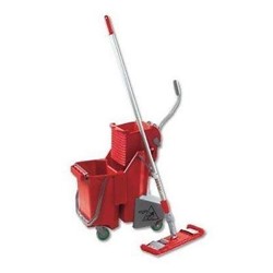 Unger, SmartMop Floor Pack, includes Bucket and Press, Handle with Mop Holder and MicroMop, Red, UNGSMFPR, sold as each
